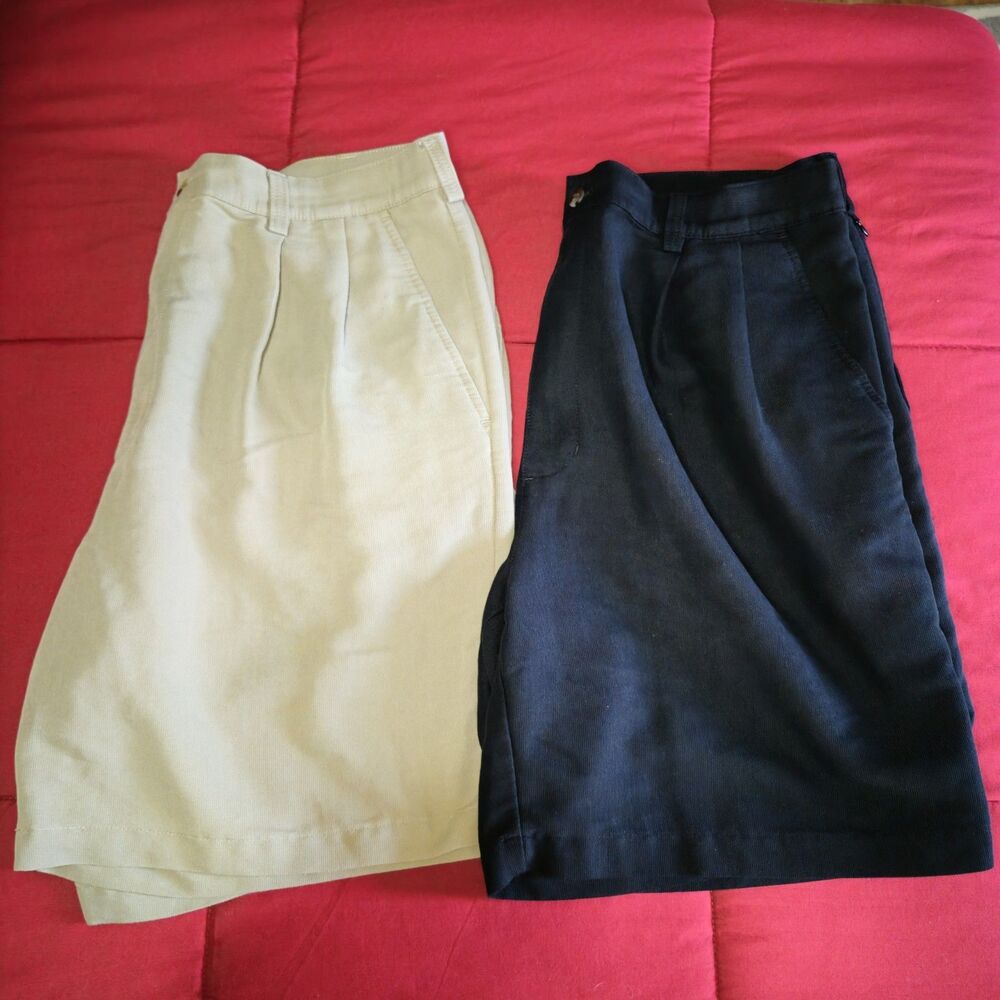 Croft & Barrow Men’s Shorts Lot 2 Size 36 Black & Khaki Classic Casual Style